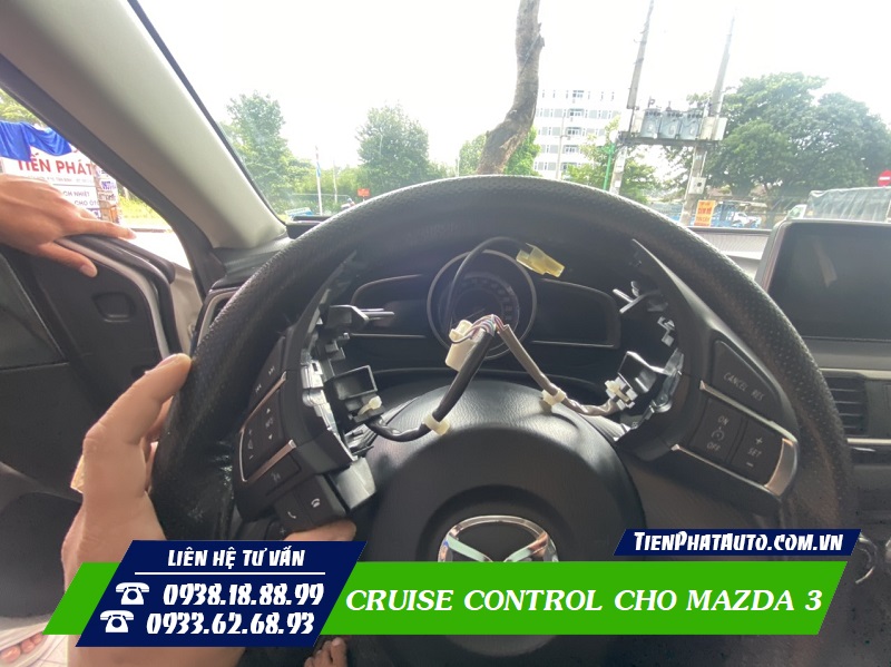 Bộ Cruise Control cho Mazda 3 lắp đặt hoàn toàn bằng giắc cắm zin 100%