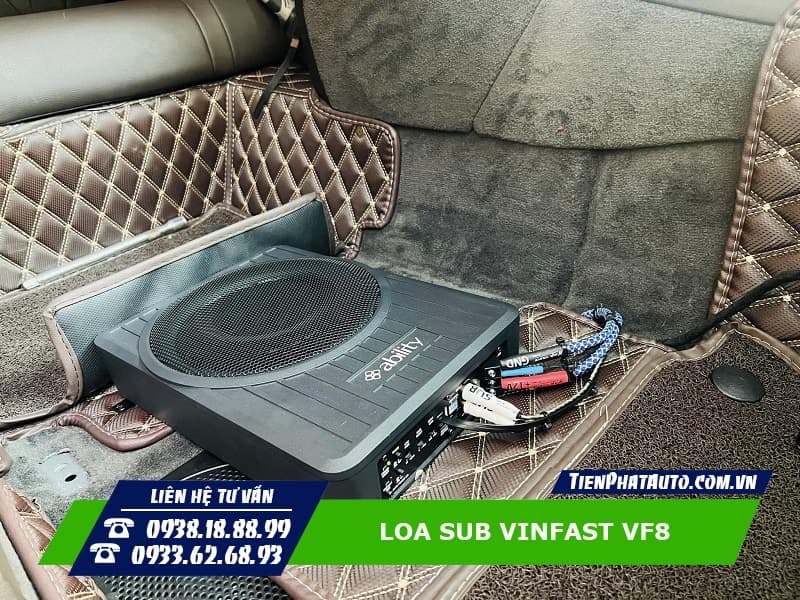 Loa sub gầm ghế cho Vinfast VF8 giúp nâng cấp âm thanh hay hơn