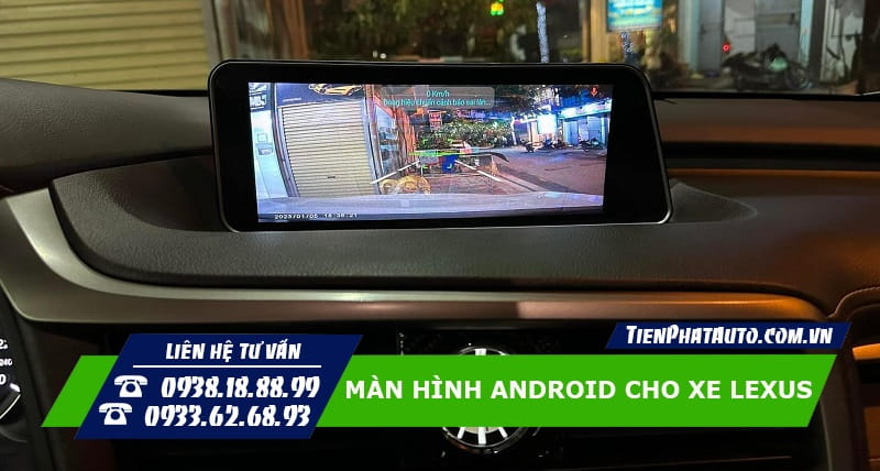 Hình ảnh màn hình Android Fly lắp đặt trên xe Lexus RX300
