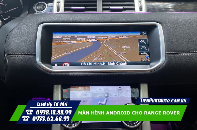 Lắp màn hình Android cho xe Range Rover mang lại nhiều sự tiện lợi