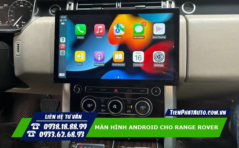 Màn hình Android cho Range Rover kích thước lớn, trải nghiệm mượt mà