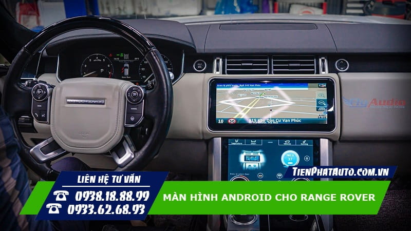 Màn hình Android cho Ranger Rover giúp xem chỉ đường và cảnh báo giao thông