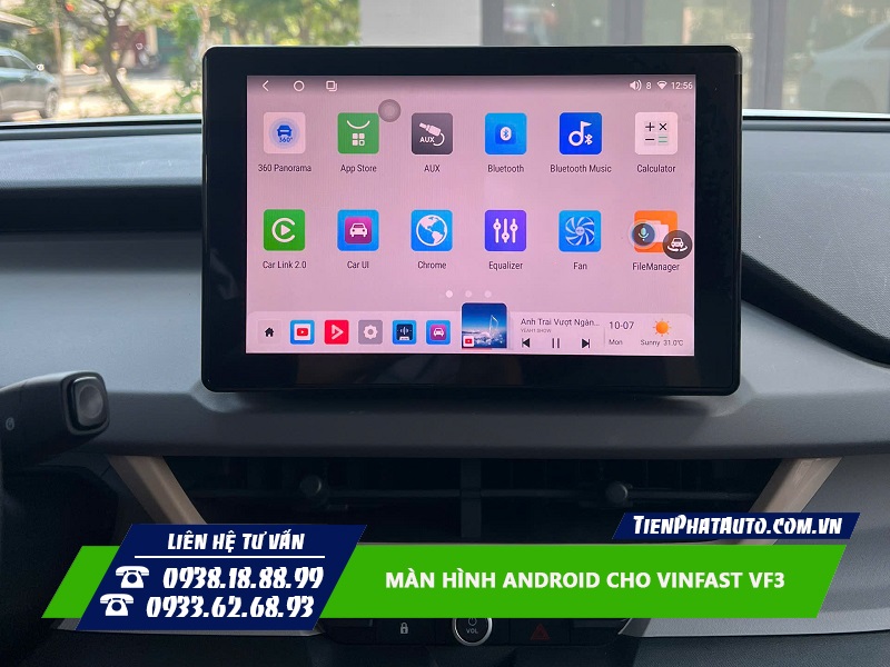 Màn hình Android cho VF3 có nhiều chức năng hơn để bạn sử dụng