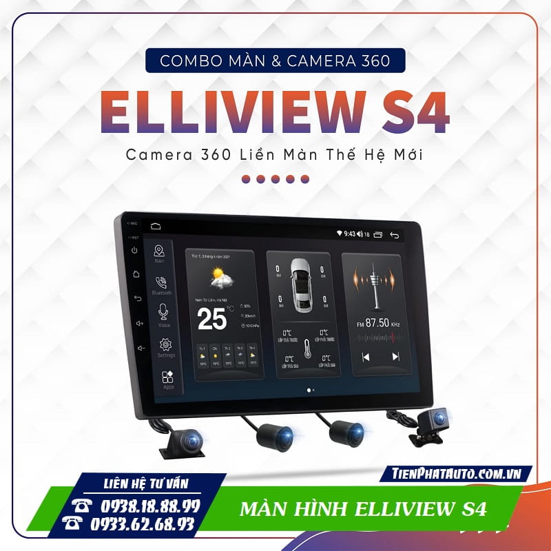 Màn hình Elliview S4 chính hãng iCar ra mắt 4 phiên bản