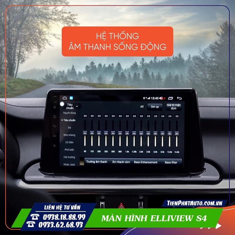 Hệ thống điều chỉnh chất lượng âm thanh trên màn hình Elliview S4