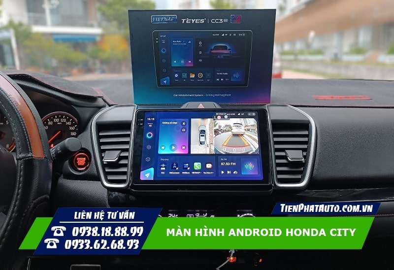 Lắp màn hình Android cho xe Honda City mang lại nhiều trải nghiệm