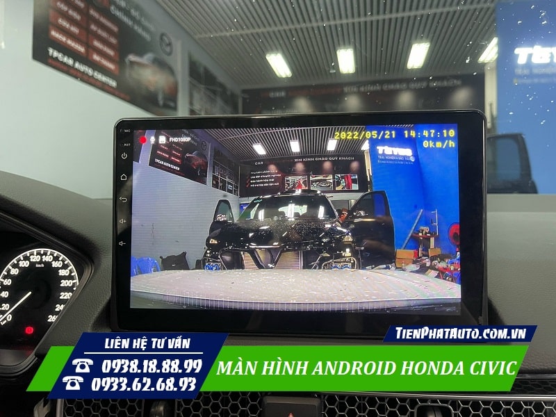 Lắp màn hình Android Honda Civic hoàn toàn cắm giắc zin không độ chế
