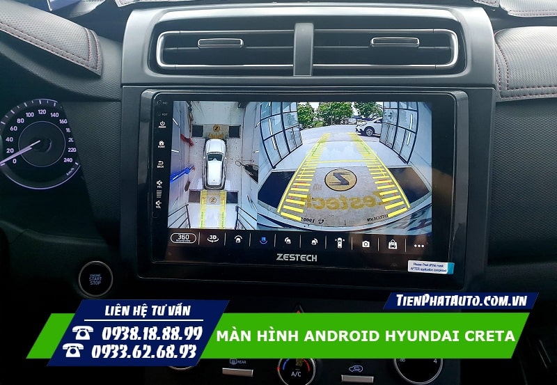 Màn hình Android Creta tích hợp nhiều phần mềm hỗ trợ lái xe an toàn