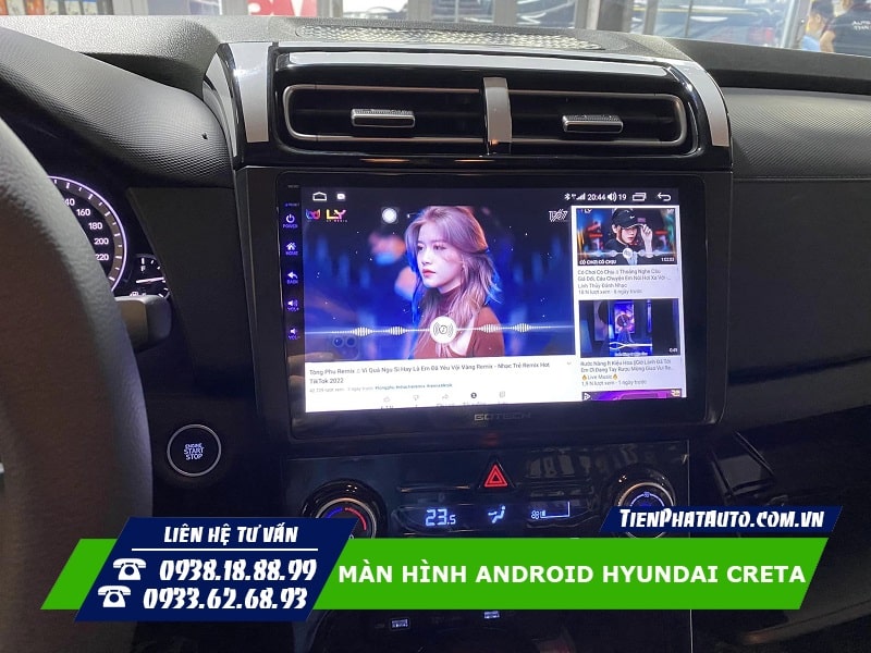 Màn hình Android cho Hyundai Creta đáp ứng mọi nhu cầu giải trí