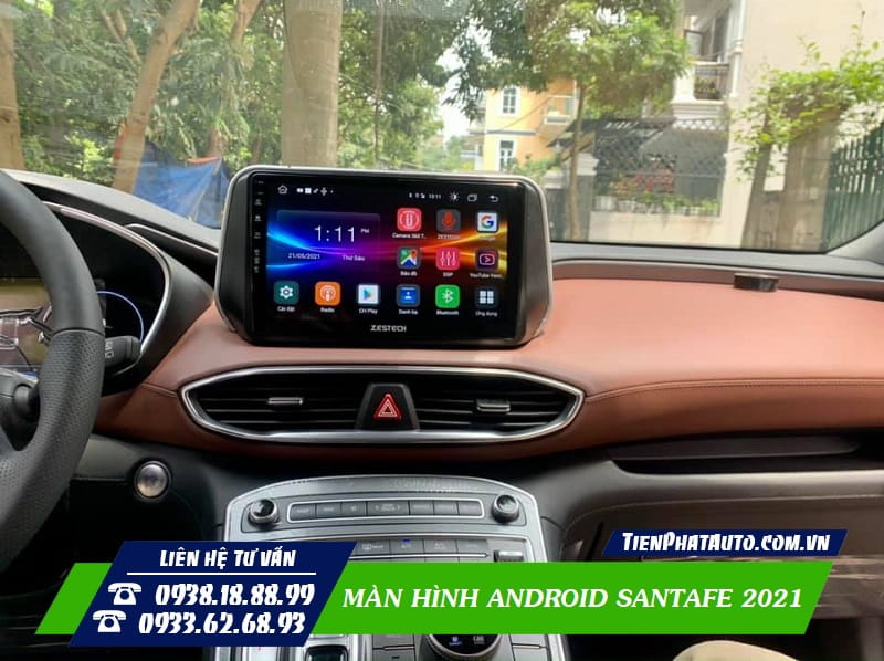 Phần nội thất xe sang trọng và bắt mắt hơn khi thay màn Android