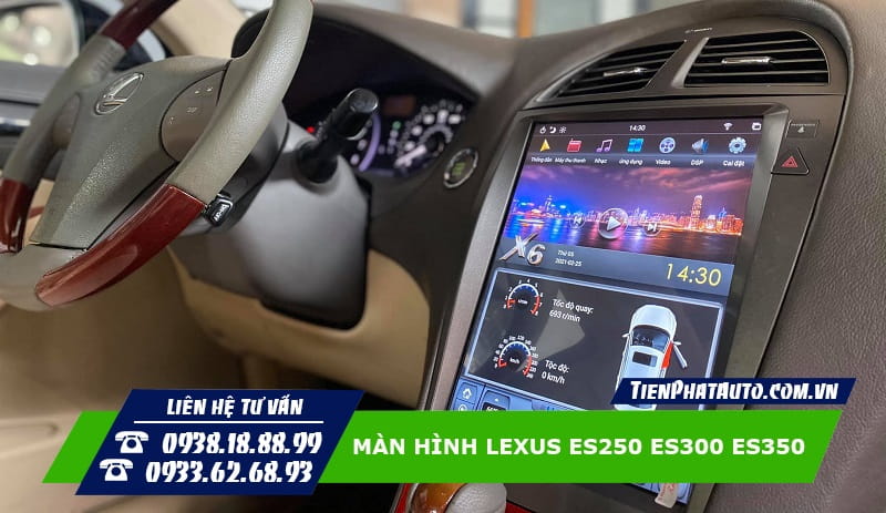 Màn hình Android Lexus ES250 ES300 ES350 hiển thị hình ảnh sắc nét
