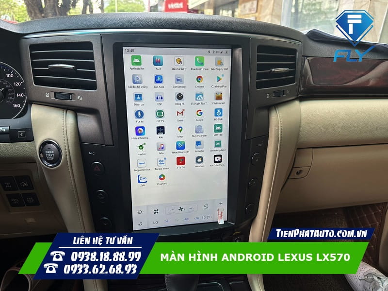 Màn hình Android cho xe Lexus LX570 giúp mang lại nhiều sự tiện lợi