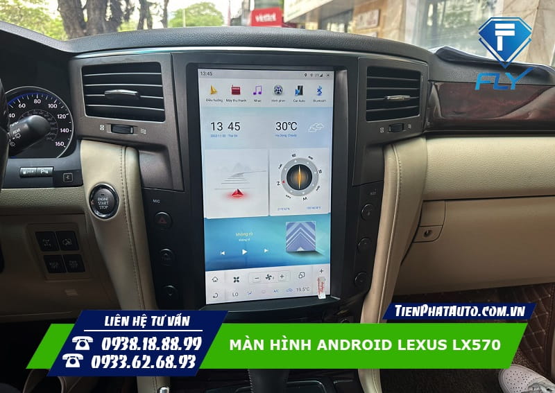 Lắp màn hình Android cho xe Lexus LX570 mang lại nhiều trải nghiệm hơn