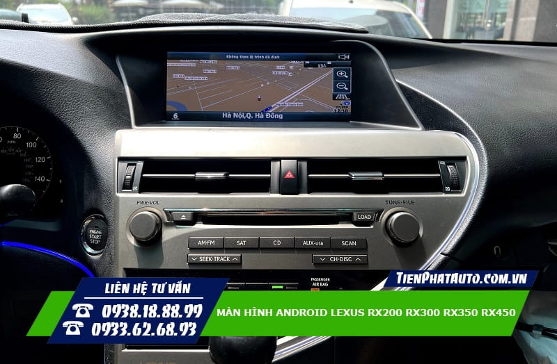 Màn hình Android Lexus RX200 RX300 RX350 RX450 hỗ trợ xem chỉ đường, cảnh báo giao thông