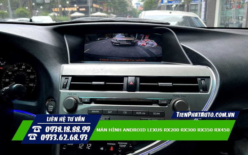 Màn hình Android Lexus RX200 RX300 RX350 RX450 hỗ trợ các thiết bị lái xe an toàn