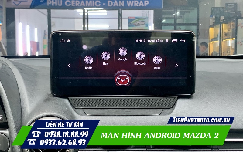 Màn hình Android chạy 2 hệ điều hành Android và Mazda Connect