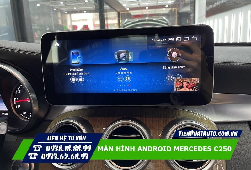 Mercedes C250 nâng cấp màn hình Android Fly thông minh và hiện đại