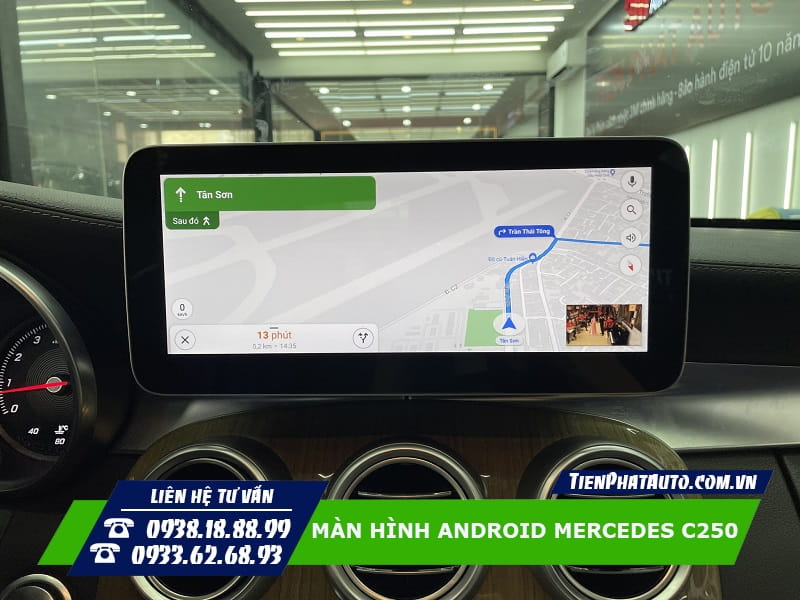 Tiến Phát Auto chuyên lắp màn hình Android cho xe Mercedes C250