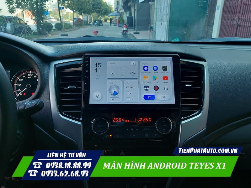 Hình ảnh sản phẩm màn hình Teyes X1 lắp đặt trên xe 3