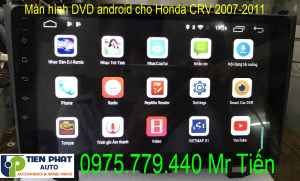 Màn hình dvd chạy android cho honda crv 2007-2011