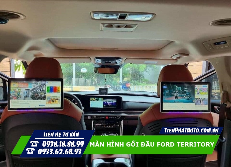 Lắp màn hình gối đầu xe Ford Territory mang lại nhiều sự tiện lợi khi sử dụng