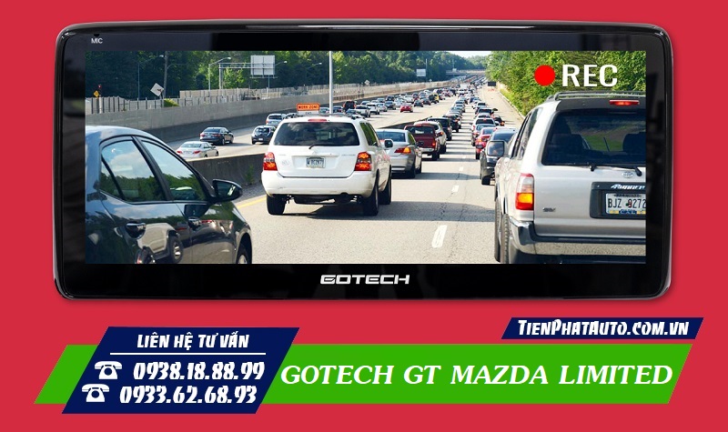 Màn hình Gotech GT Mazda Limited kết nối được với nhiều thiết bị hỗ trợ lái xe