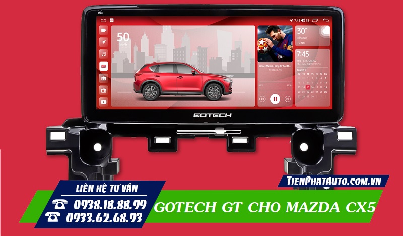 Hình ảnh màn hình Gotech GT Mazda Limited cho Mazda CX5