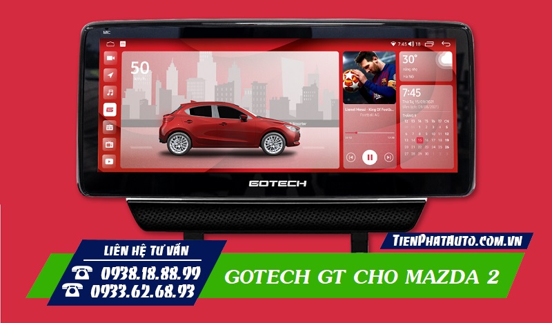 Hình ảnh màn hình Gotech GT Mazda Limited cho Mazda 2