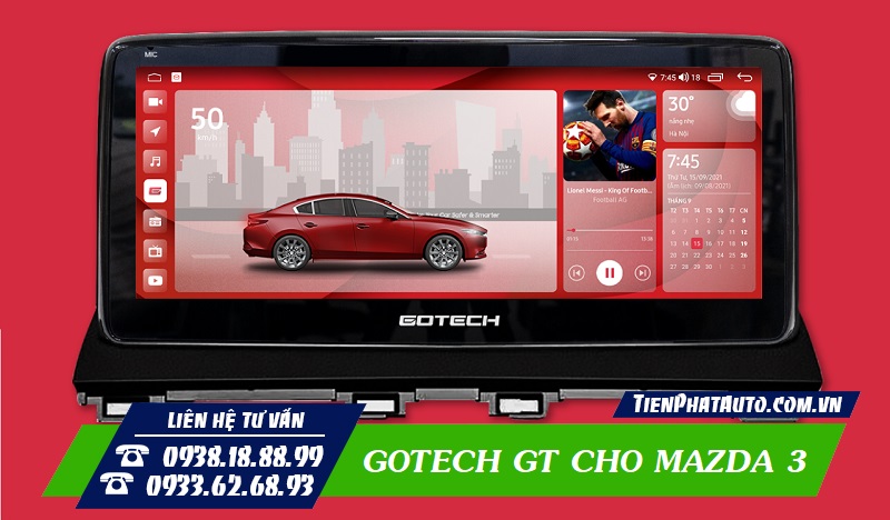 Hình ảnh màn hình Gotech GT Mazda Limited cho Mazda 3