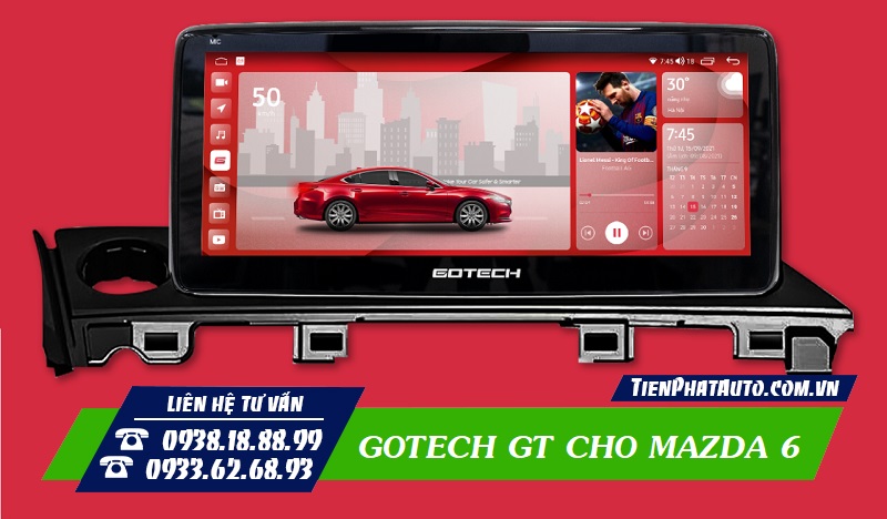 Hình ảnh màn hình Gotech GT Mazda 360 Limited cho Mazda 6