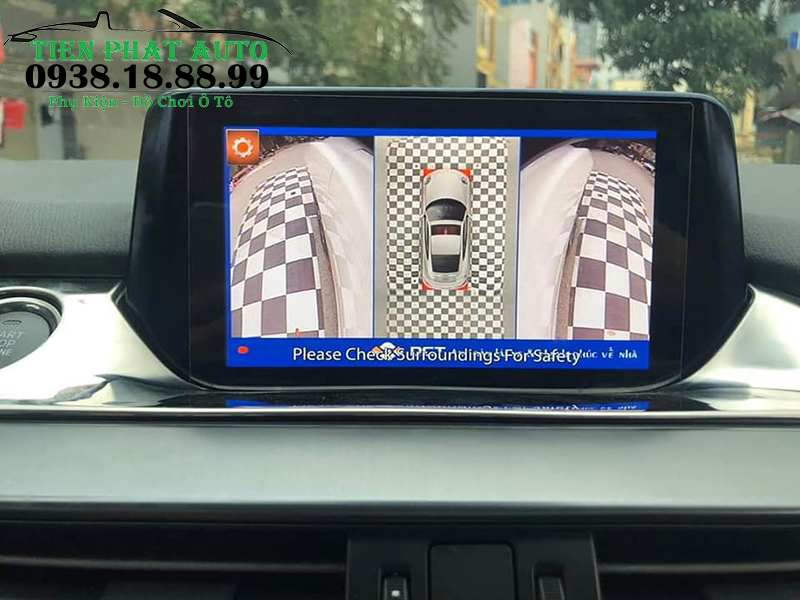 Màn hình hiển thị camera hai bên hông xe phía trước