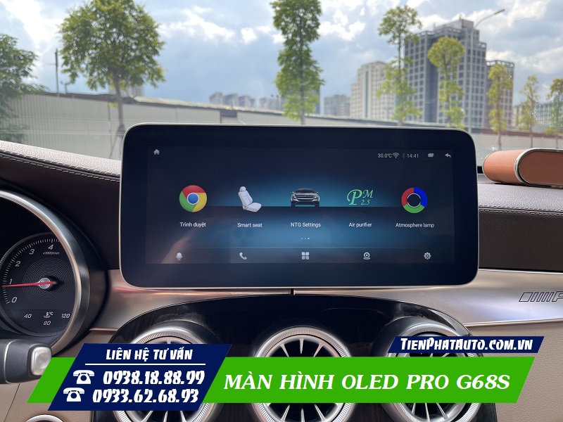 Tiến Phát Auto chuyên lắp màn hình Android OLED PRO G68S cho Mercedes