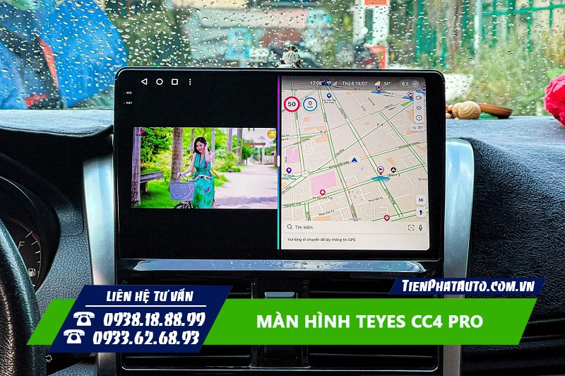 Teyes CC4 Pro tích hợp chỉ dẩn đường kèm cảnh báo thông minh