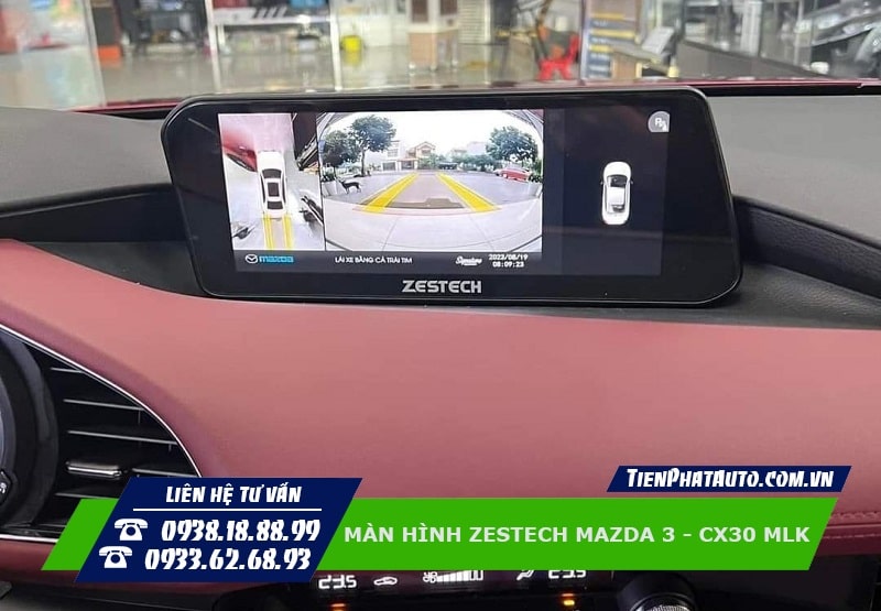 Màn hình Zestech Mazda 3 Mazda CX30 MLK tích hợp hiển thị camera 360 độ
