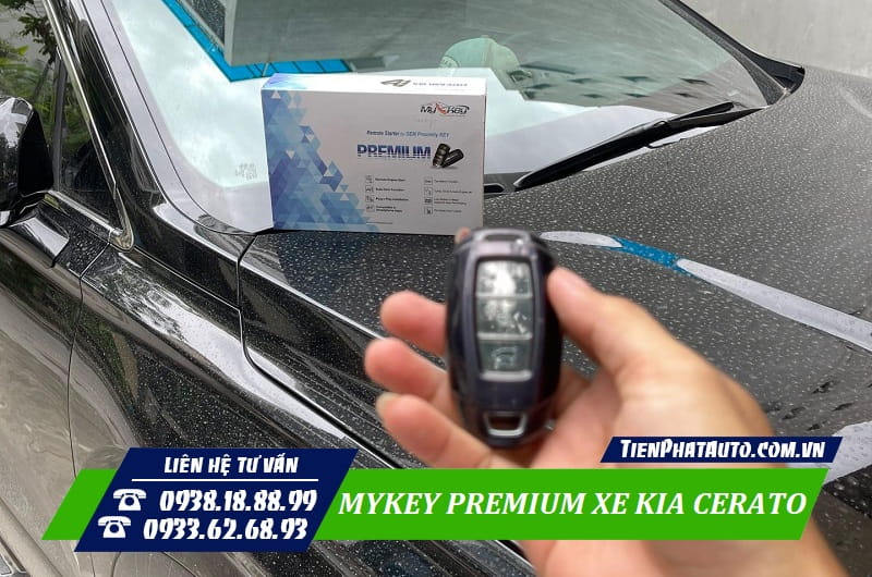 Mykey Premium Kia Cerato được tích hợp trên Remote zin của xe