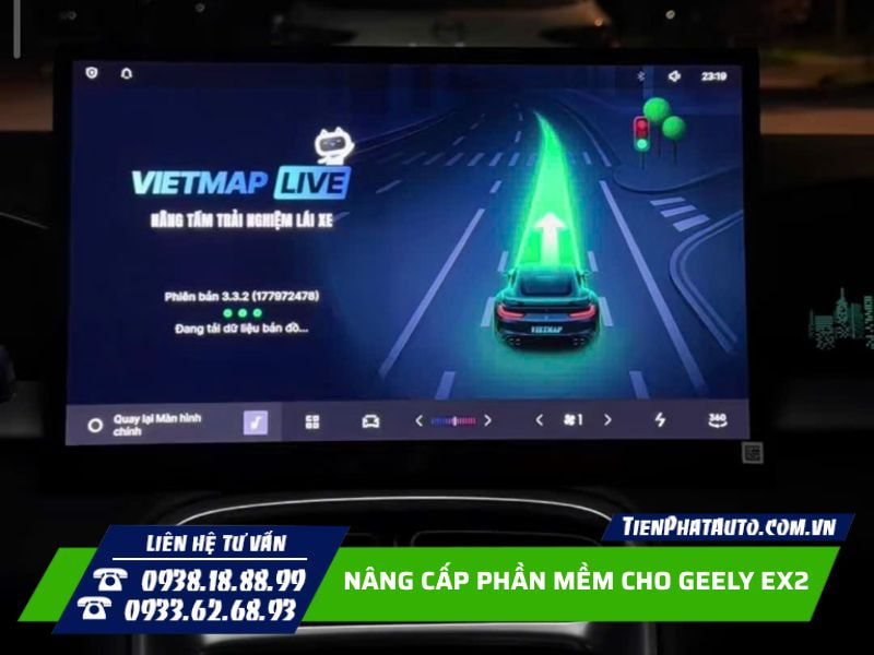 nâng cấp phần mềm cho geely ex2 sử dụng vietmap live nâng cấp phần mềm cho geely ex2 sử dụng vietmap live