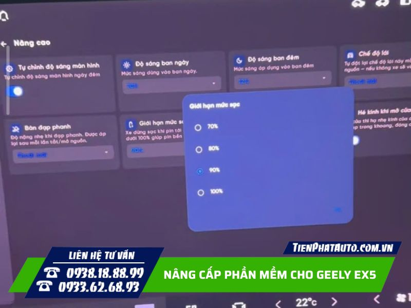 cài đặt mức pin sạc và tự động ngắt sạc cài đặt mức pin sạc và tự động ngắt sạc