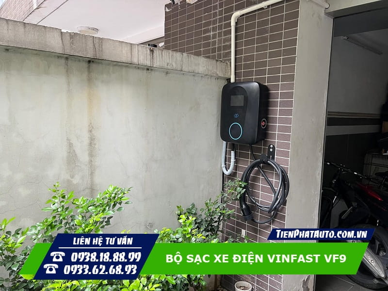 Sạc xe điện Vinfast VF9 có thể lắp sử dụng tại nhà hoặc hầm chung cư