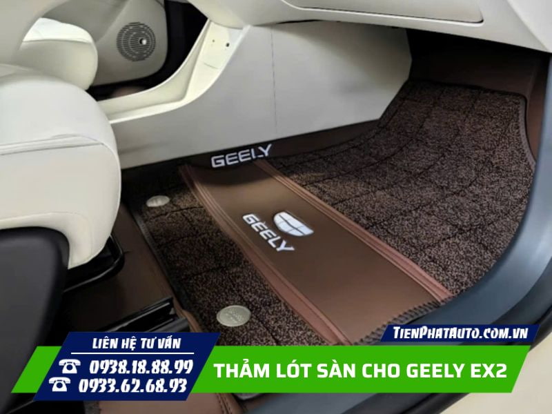 Thảm lót sàn thiết kế đúng form Geely EX2 Thảm lót sàn thiết kế đúng form Geely EX2