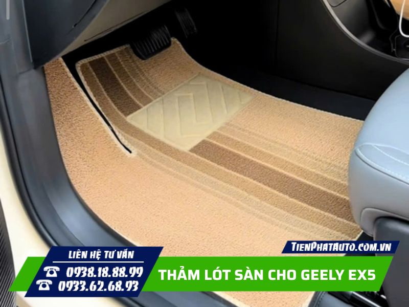 Thảm lót sàn Geely EX5 có thiết kế kết cấu chống trơn trượt Thảm lót sàn Geely EX5 có thiết kế kết cấu chống trơn trượt