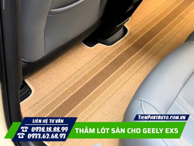 Thảm lót có thiết kế đúng form sàn Geely EX5 Thảm lót có thiết kế đúng form sàn Geely EX5