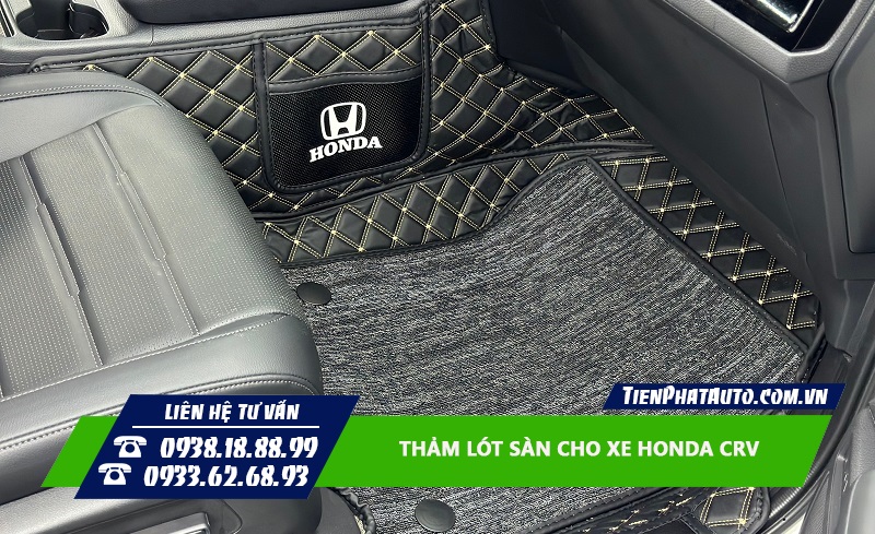 Thảm lót sàn Honda CRV giúp giữ vệ sinh nội thất hiệu quả