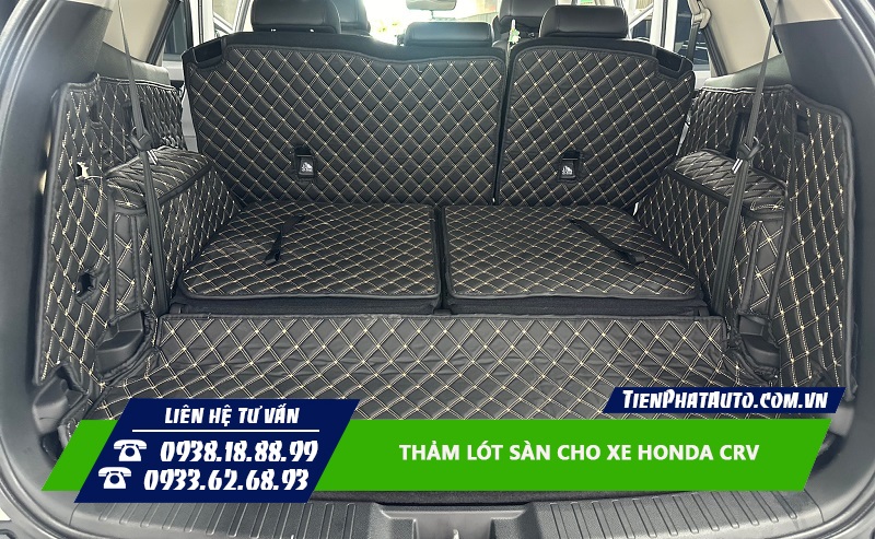 Thảm lót sàn được thiết may chuẩn theo phom xe, tính thẩm mỹ cao