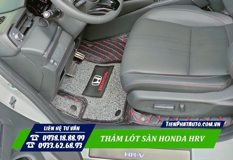Thảm lót sàn cho Honda HRV 2023 chất liệu 5D, 6D, 8D