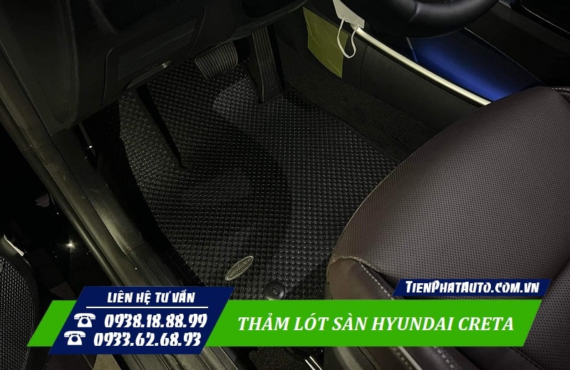 Thảm lót sàn Hyundai Creta là phụ kiện cần thiết nên trang bị