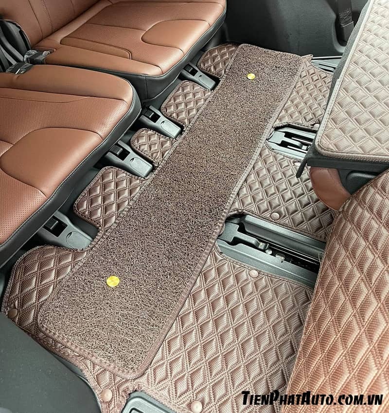 Thảm lót sàn 6D dãy ghế phía sau xe Hyundai Santafe 2021