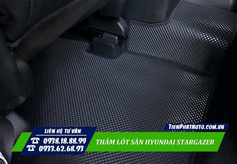 Mẫu thảm lót sàn chất liệu cao su cao cấp cho xe Hyundai Stargazer