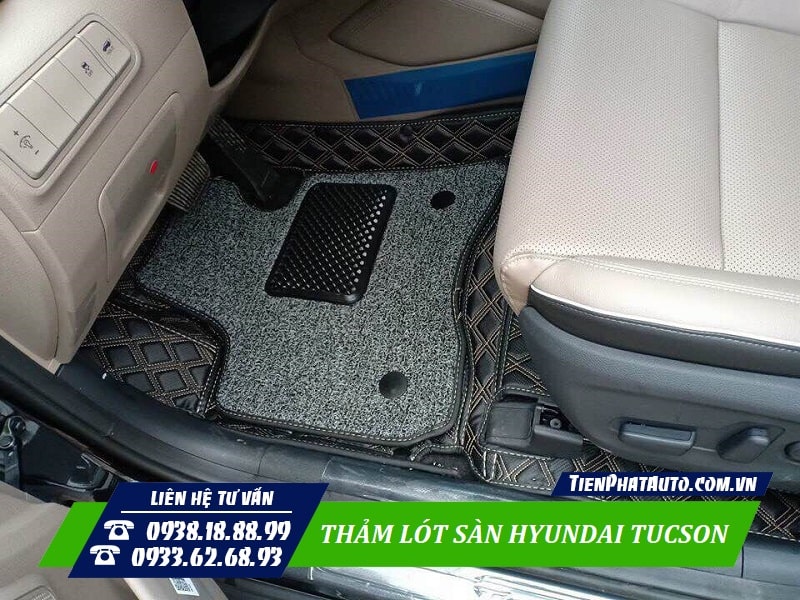 Hình ảnh thảm lót sàn Hyundai Tucson ở vị trí ghế tài