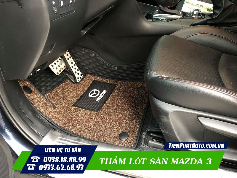 Hình ảnh thảm lót sàn cho xe Mazda 3 ở phía bên tài