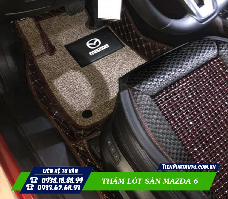 Thảm lót sàn Mazda 6 2021 được lắp đặt bên ghế tài